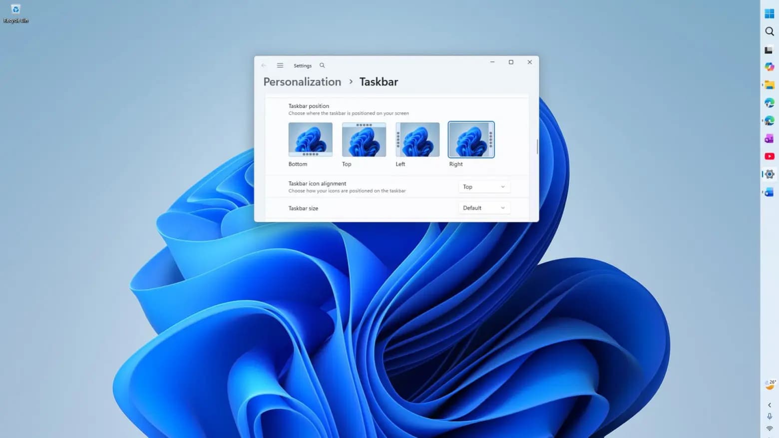 Windows 11-ში ამოცანათა პანელის გადაადგილების შესაძლებლობა დაბრუნდა