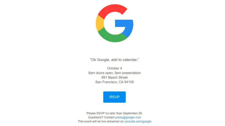 4 ოქტომბერს Google Pixel გამოვა