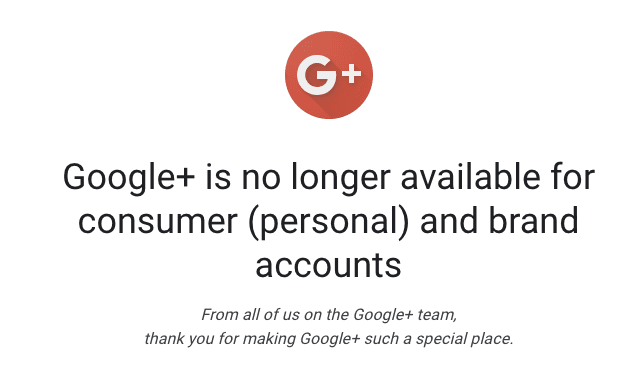Google Plus ოფიციალურად დაიხურა