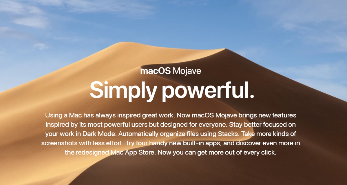 Apple-მა macOS Mojave ოფიციალურად გამოუშვა