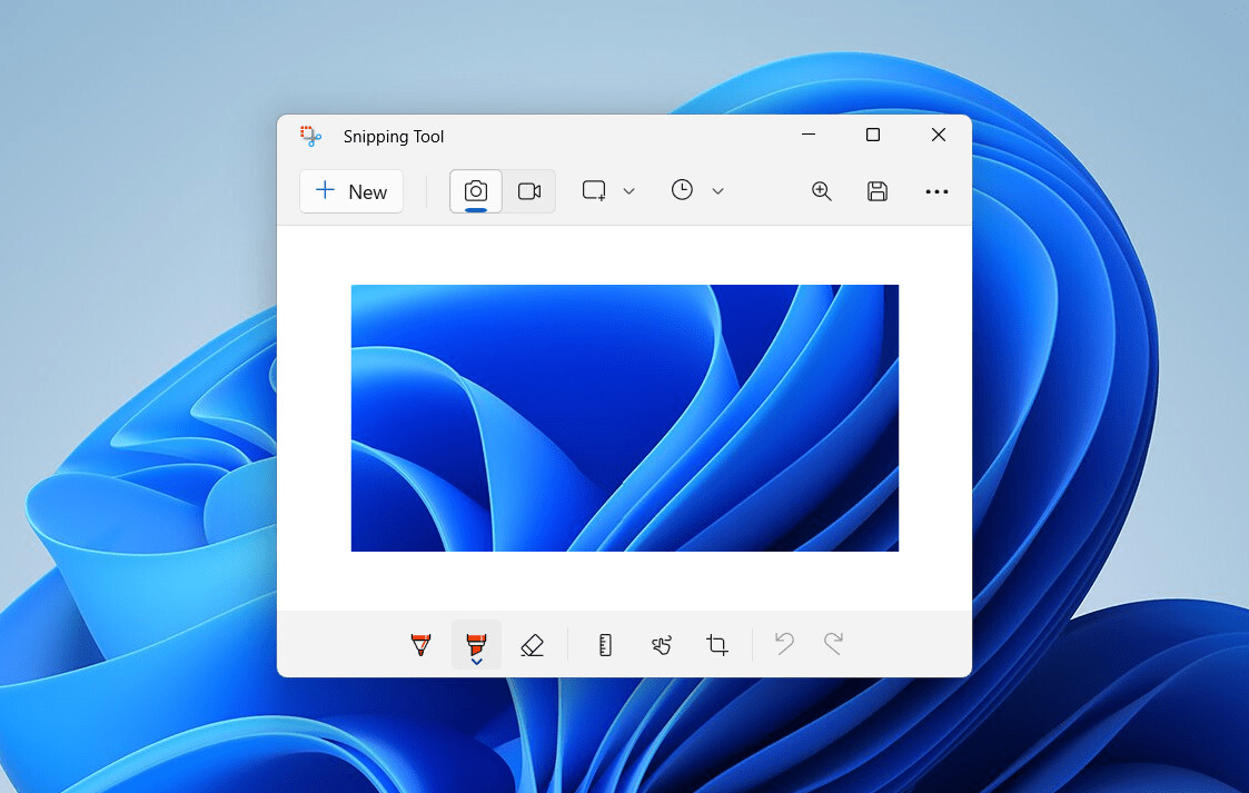 Print Screen ღილაკი Scissors აპლიკაციას გახსნის